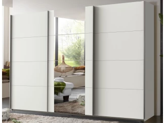 Šatníková skriňa Bern, šírka 313 cm/extra výška 236 cm, biela