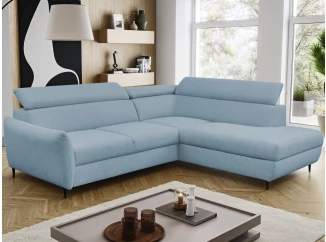 Rohová sedacia súprava Othello, tyrkysová látka, pravý roh