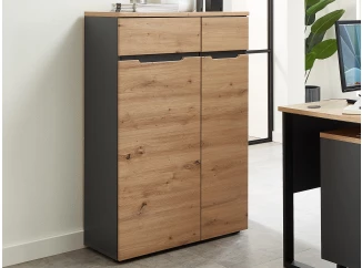 Úložná skrinka Memphis, 75 cm, dub artisan/grafit