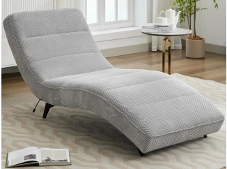 Relaxačné lehátko s elektrickým polohovaním Monaco, svetlo šedá látka