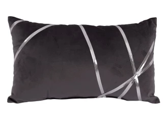 Dekoračný vankúš Vanessa 30x50 cm, antracitový