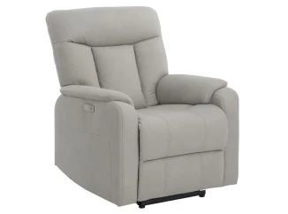 Kreslo s elektrickým polohovaním Fiona, svetlo šedá látka