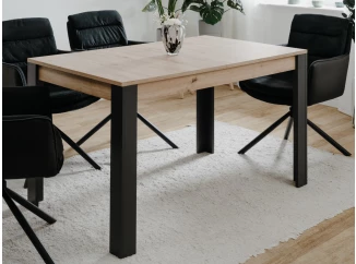Jedálenský stôl s rozkladacou funkciou Talida 100x80 cm, dub artisan/čierny