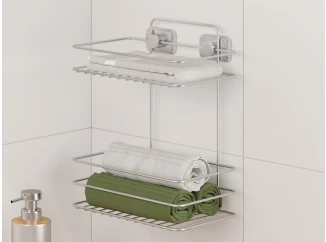 Kúpeľňová polička hlboká Reflex Luxy 2, chrometherm