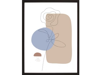 Rámovaný obraz Abstraktný obrazec III, 30x40 cm