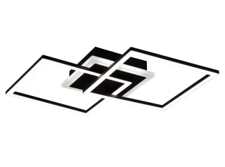 Stropné/nástenné LED osvetlenie Venida, čierna mat, hranaté