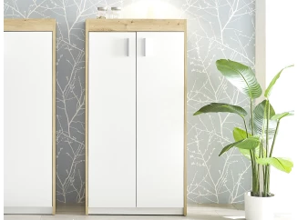 Skrinka s policami Paris, 64 cm, dub artisan/biela