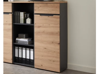 Úložná skrinka Memphis, 45 cm, dub artisan/grafit