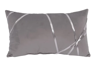 Dekoračný vankúš Vanessa 30x50 cm, strieborný