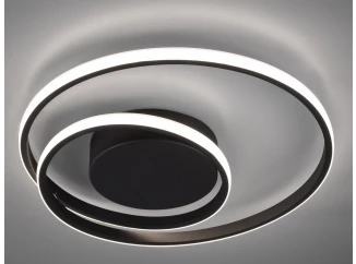 Stropné/nástenné LED osvetlenie Zibal, čierna matná