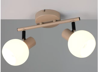 Stropné/nástenné osvetlenie Boba, béžová, 2 svietidlá
