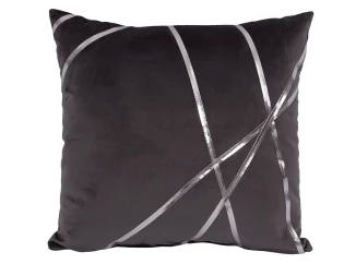 Dekoračný vankúš Vanessa 45x45 cm, antracitovými s pruhmi