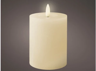 LED sviečka Lumineo 7x11,2 cm, krémová