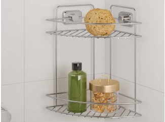 Závesný rohový regál Reflex Luxy 2, chrometherm