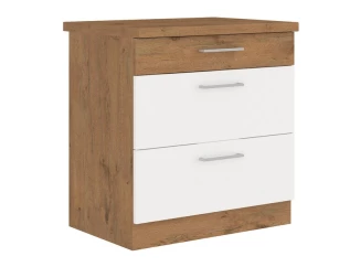 Dolná kuchynská skrinka Vigo, dub lancelot / biely lesk, šírka 80 cm