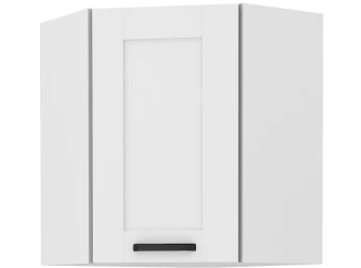 Horná rohová kuchynská skrinka Luna, 60/60 cm, biela