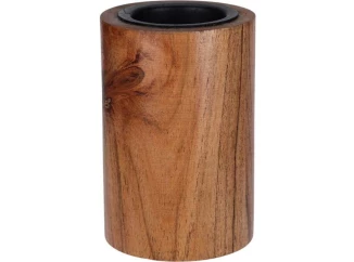 Svietnik na čajovú sviečku 6x10 cm, agátové drevo