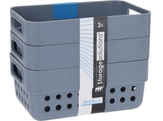 Úložný košík (3 ks) 350 ml, rôzne farby