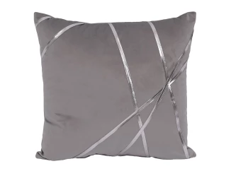Dekoračný vankúš Vanessa 45x45 cm, striebornými s pruhmi