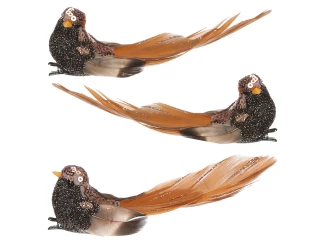 Dekorácia (3 ks) Vtáčiky na klipe