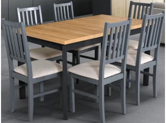 Jedálenský stôl Maxim 120x80 cm, dub artisan/černý