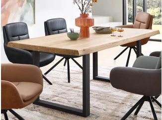 Jedálenský stôl z dubového dreva Chris U, 200x100 cm