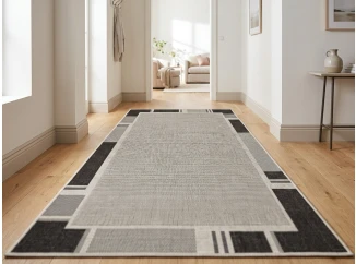 Koberec Flex 67x200 cm, šedá geometria