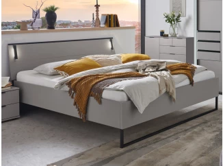 Posteľ s osvetlením Tilburg 180x200 cm, šedá sahara