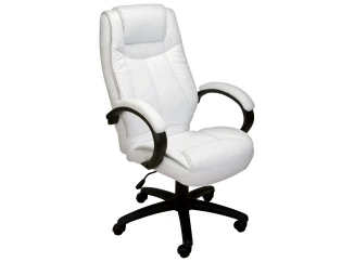 Kancelárske kreslo Stuart, biela ekokoža