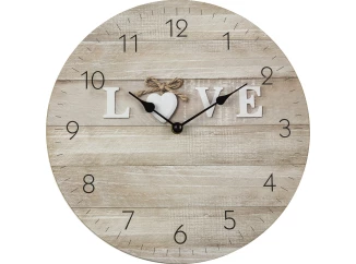 Nástenné hodiny Love 30 cm, MDF