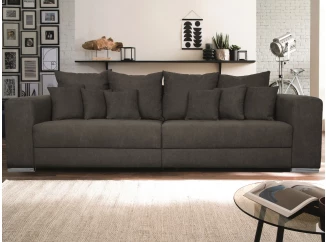 Široká pohovka Rosa, hnedá látka