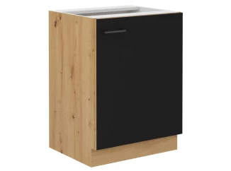 Dolná kuchynská skrinka Modena, 60 cm, dub artisan/čierna