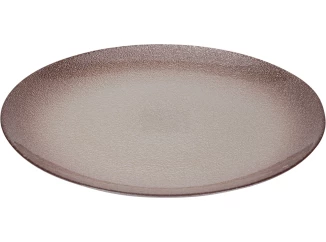 Plytký tanier 32 cm, hnedá/krémová