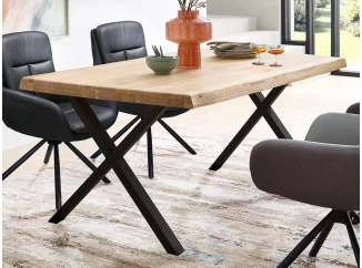 Jedálenský stôl z dubového dreva Chris X, 160x90 cm