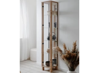 Vitrína so zrkadlom Elba, 33 cm, dub artisan