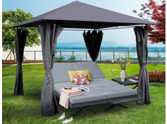 Zahradný altánok Porto (300x300 cm), šedý