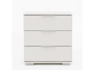 Nočný stolík Easy Plus, 3 zásuvky, alpská biela