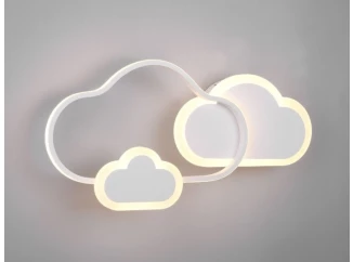 Stropné LED osvetlenie tvar mraky, biele