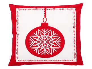 Vianočná obliečka na vankúš Červená ozdoba, 45x45 cm