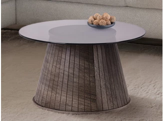 Okrúhly konferenčný stolík Foggia, 60 cm, dub