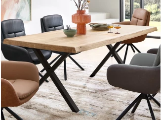 Jedálenský stôl z dubového dreva Chris X, 200x100 cm