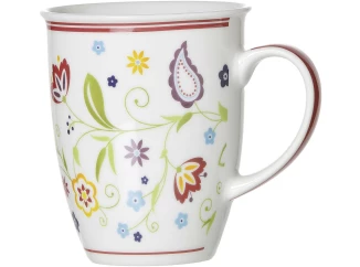 Hrnček Shanti Doppio 320 ml, farebné kvety