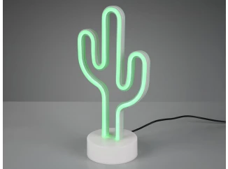 Stolová LED lampa Kaktus, biela