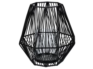 Kovový lampáš 16x17 cm, čierna