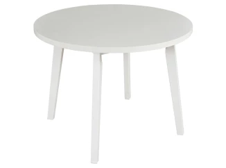 Okrúhly jedálenský stôl Norveg 100 cm, bielená borovica/biely