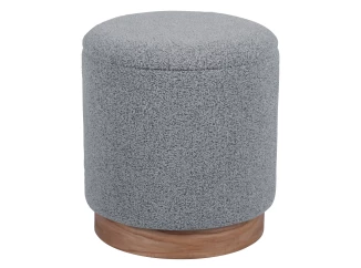 Taburet s úložným priestorom Ingrid, svetlo šedá štruktúrovaná látka