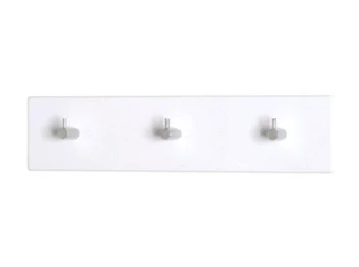 Nástenný vešiak Edmond 3 háčiky, biely lesk