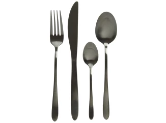 Súprava príborov (16 dielov) Eleganz, čierna