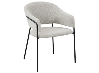 Jedálenská stolička Inga, šedo-béžová štruktúrovaná látka