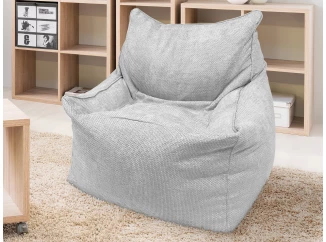 Sedací vak Norvik, svetlo šedá štruktúrovaná tkanina